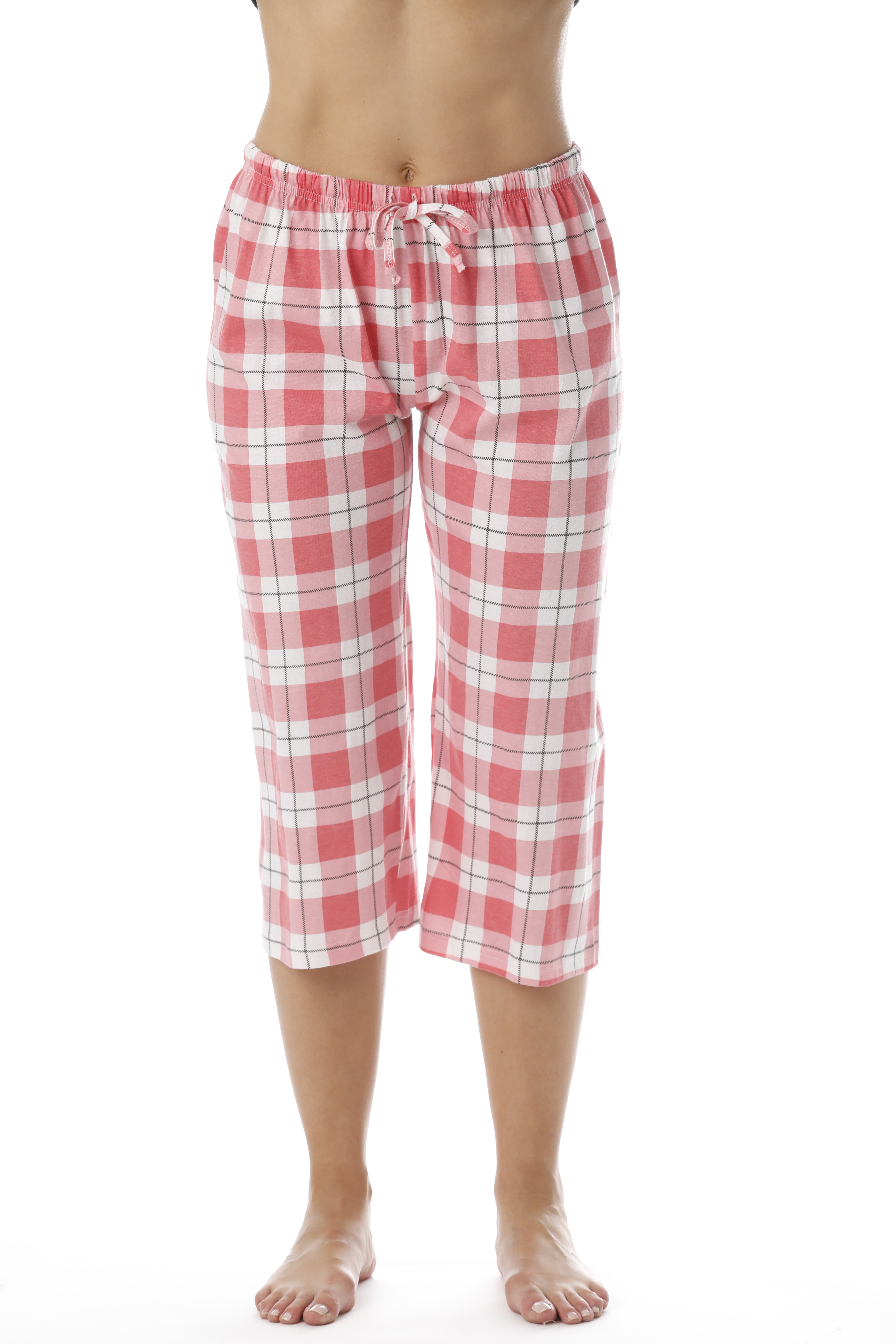 Just Love 100% Cotton Women Pajama Capri Pants Sleepwear (Coral, Medium)